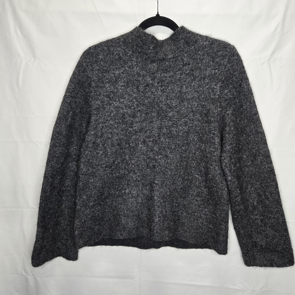 Eileen Fisher Womens Sz. PS Gray Wool Blend Sweater Front Button Up - Picture 5 of 10